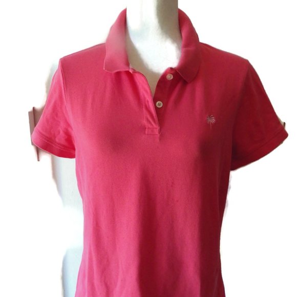 Lilly Pulitzer Polo Shirt/ Coral/ Size Girls XL/ Pique Knit/ Tennis - Picture 1 of 7
